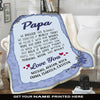 Customized Grandparents Blanket with Grand Kids Names/Grandpa/Grandma/Papa/Auntie