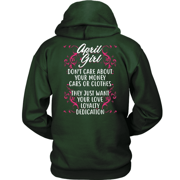 Limited Edition ***April Girl Don't Care About Money Back Print*** Shirts & Hoodies