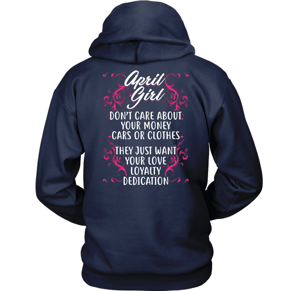 Limited Edition ***April Girl Don't Care About Money Back Print*** Shirts & Hoodies