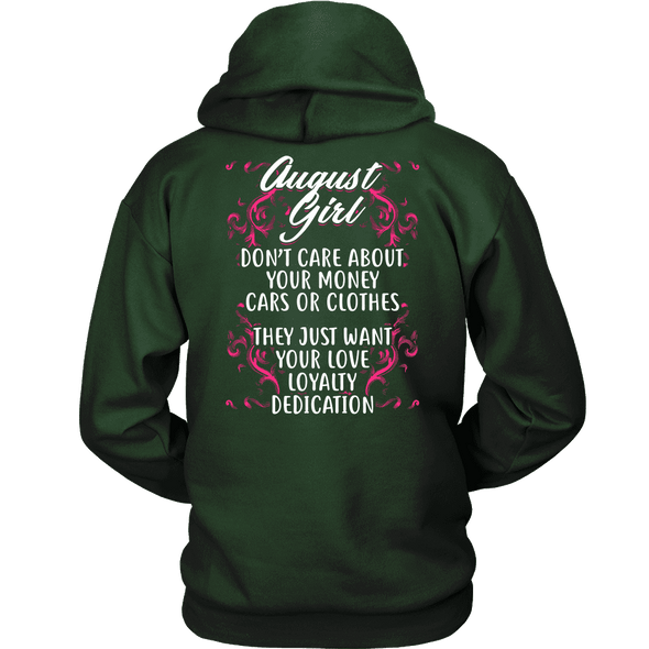 Limited Edition ***August Girl Don't Care About Money Back Print*** Shirts & Hoodies