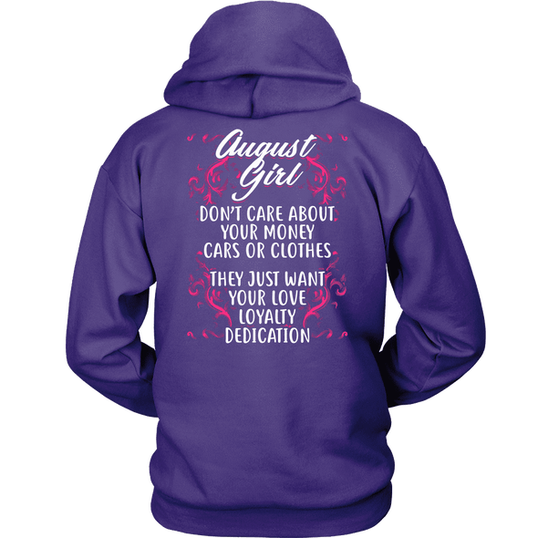 Limited Edition ***August Girl Don't Care About Money Back Print*** Shirts & Hoodies