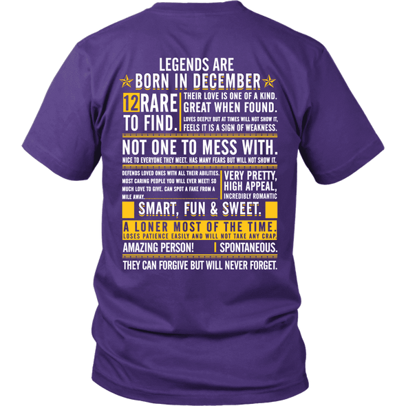 Legends Are Born In December ***Limited Edition Shirts***