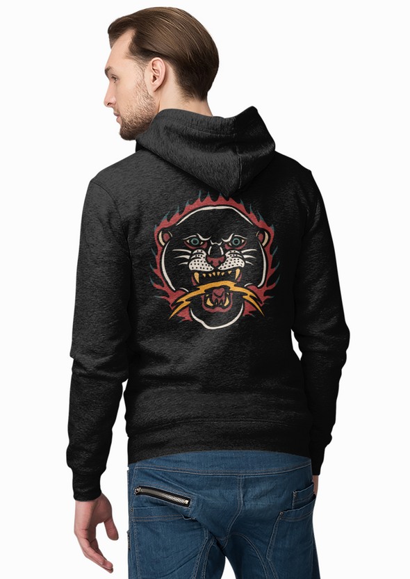 Burning Panther And Thunder Hoodie