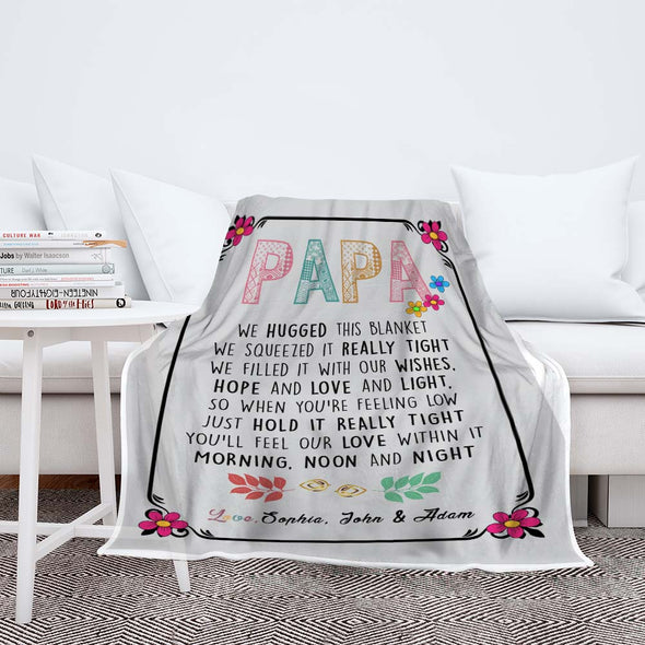Personalized Grandma We Hugged This Blanket