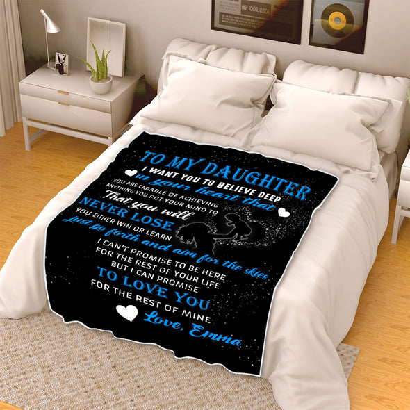 You Are Capable Of Achieving Anything, Custom Blanket For Daughter