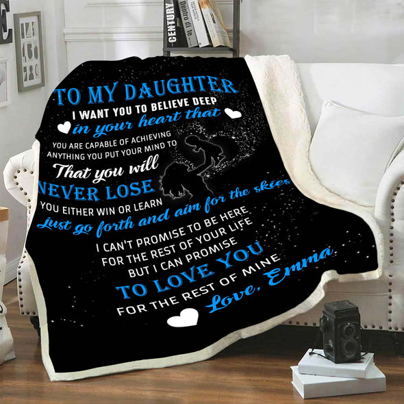 You Are Capable Of Achieving Anything, Custom Blanket For Daughter