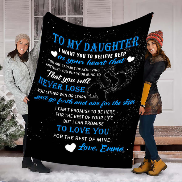 You Are Capable Of Achieving Anything, Custom Blanket For Daughter