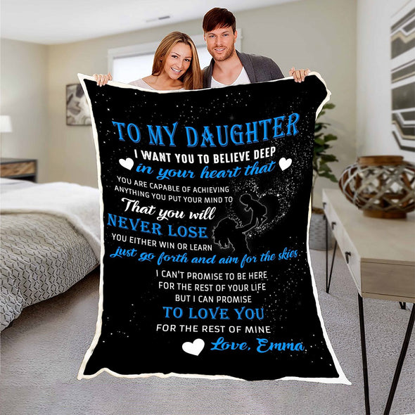 You Are Capable Of Achieving Anything, Custom Blanket For Daughter