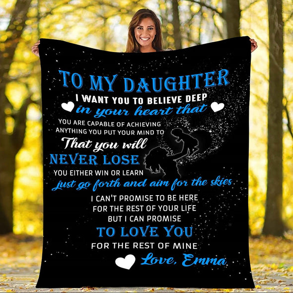 You Are Capable Of Achieving Anything, Custom Blanket For Daughter