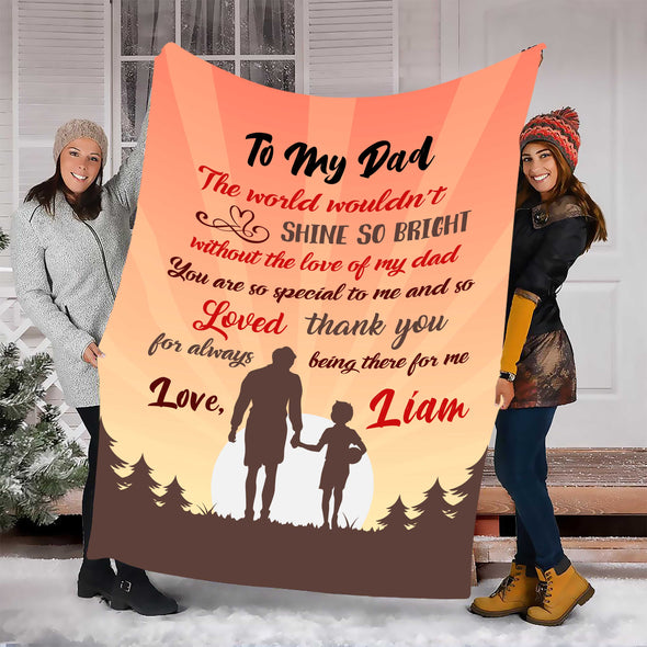 "To My Dad You Are So Special To Me"- Personalized Blanket