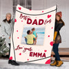 "Best Dad Ever"- Personalized Blanket