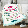 "The World Wouldn't Shine So Bright Without The Love Of My Dad"- Personalized Blanket