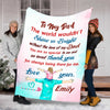 "Thank You For Always Being There For Me"- Personalized Blanket For Dad