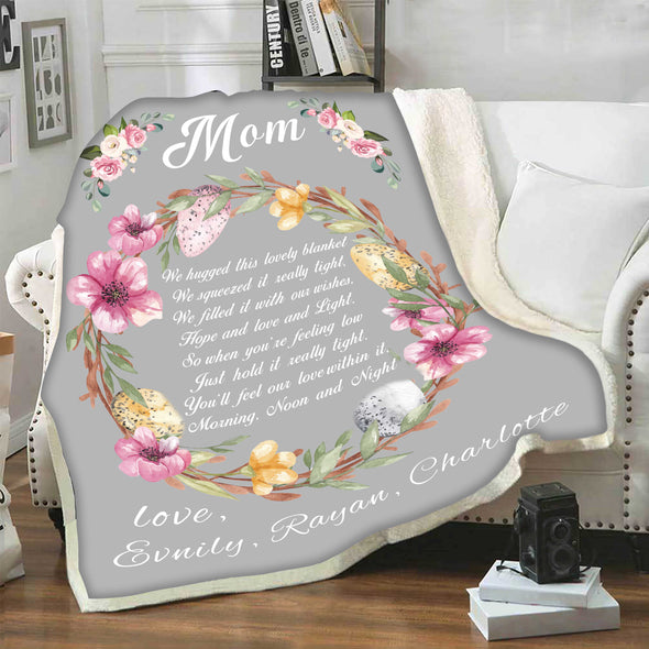 "We Filled It With Our Wishes" Customized Blanket For Grandpa/Grandma/Papa/Mamma/Auntie