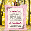 We Love You Grandma/Grandpa/Mom/Granny/Grandma And Grandpa personalized Blanket With Grandkids And Kids Name.