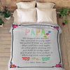 "Papa You'll Feel Our Love Within It"- Personalized Blanket