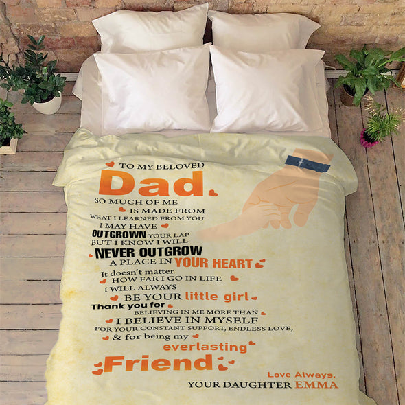 "To My Dad Beloved What I Learned From You"- Personalized Blanket