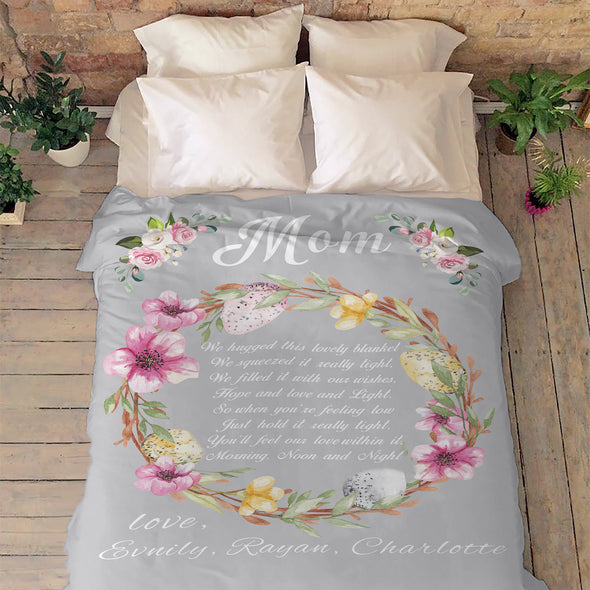 "We Filled It With Our Wishes" Customized Blanket For Grandpa/Grandma/Papa/Mamma/Auntie