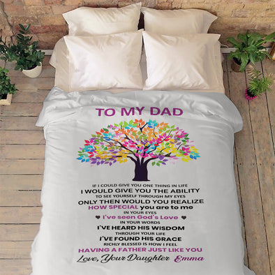 "To My Dad How Special You Are To Me "- Personalized Blanket