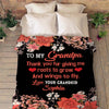 Thank You For Giving Me Roots To Grow Custom Blanket For Grandparents With Kids Names
