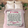 We Are Always In Your Heart Custom Blanket For Granny/Mom/Grandpa/Grandpa&Grandma With Grand Kids Name