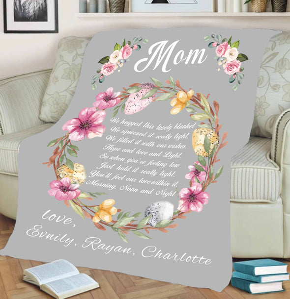 "We Filled It With Our Wishes" Customized Blanket For Grandpa/Grandma/Papa/Mamma/Auntie
