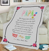 "Papa You'll Feel Our Love Within It"- Personalized Blanket