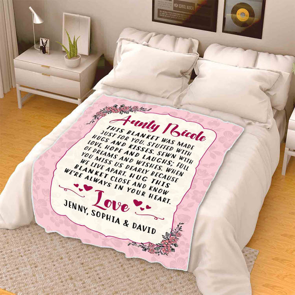 We Are Always In Your Heart Custom Blanket For Granny/Mom/Grandpa/Grandpa&Grandma With Grand Kids Name