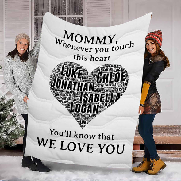 "We Love You" Customized Blanket For Grandma/Grandpa/Papa/Mamma/Auntie