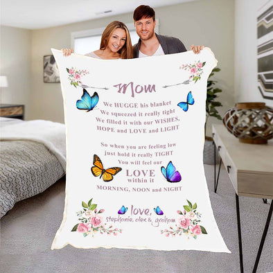 "You Will Feel Our Love" Customized Blanket For Grandma/Grandpa/Mamma/Papa/Auntie