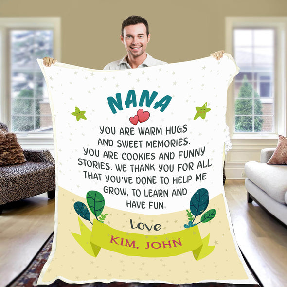 You Are Warm Hugs And Sweet Memories For Grandma/Nana/Papa/Granny/Grandma With Grand Kids/Kids Name