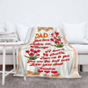 "Dad Your Love Shelters Me Always"- Personalized Blanket