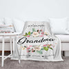We Love You Grandma Customized Blanket With Grand Kids Names
