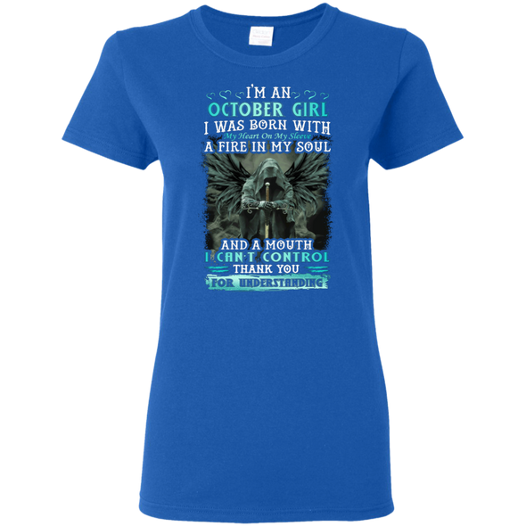 Limited Edition **October Girl Born With Fire In A Soul** Shirts & Hoodie