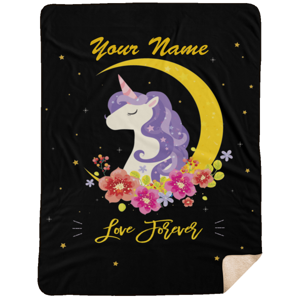 Limited Edition Personalized Love Forever Unicorn Blanket