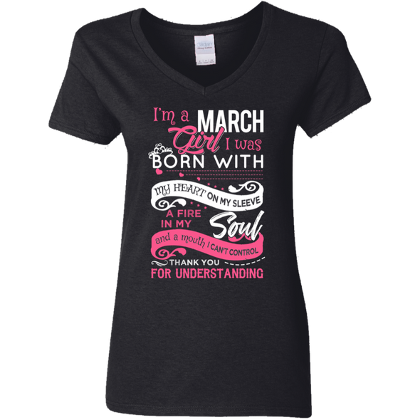 Limited Edition **Heart & Soul Of March Born Girl** Shirts & Hoodies