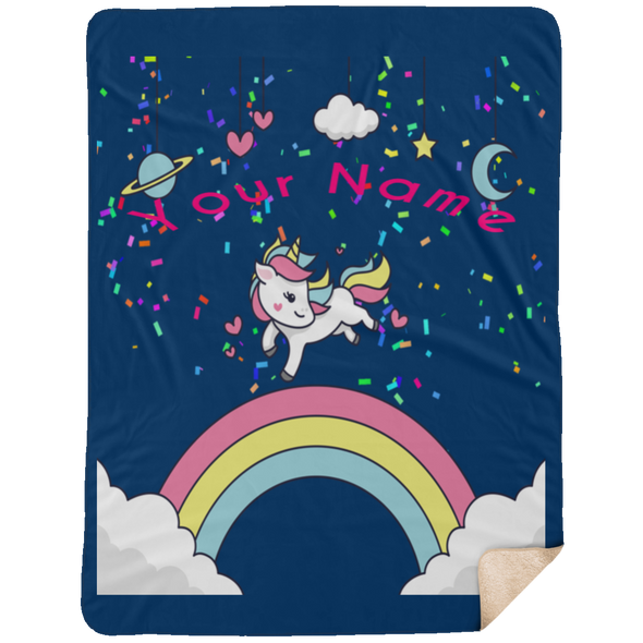Limited Edition Personalized Unicorn Rainbow Blast Blanket