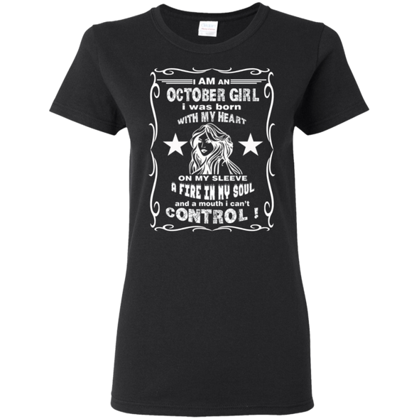 Limited Edition **October Girl Born With Heart On Sleeves** Shirts & Hoodie