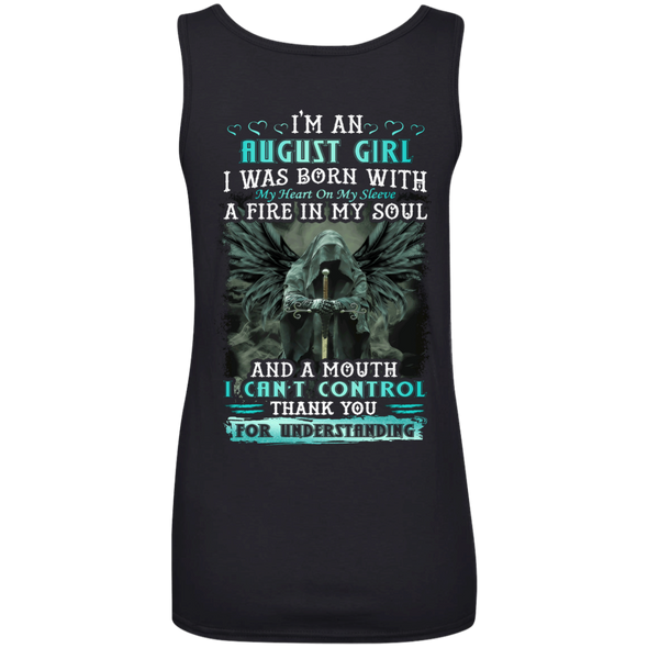 New Edition **August Girl Fire In A Soul Back Print** Shirts & Hoodies