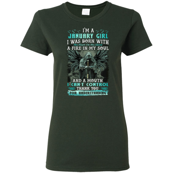 Limited Edition **January Girl Born With Fire In A Soul** Shirts & Hoodie