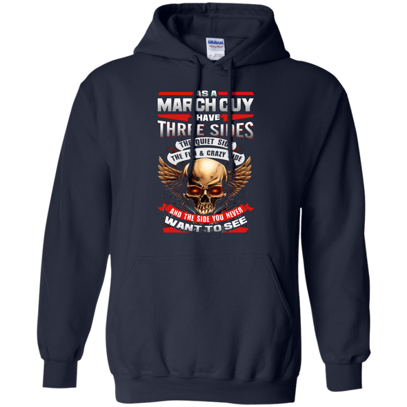 Limited Edition **March Born Guy With Three Side** Shirts & Hodiee