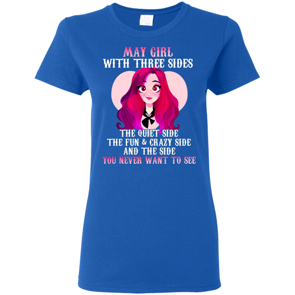 Limited Edition **May Girl With Three Sides Front Print** Shirts & Hoodies