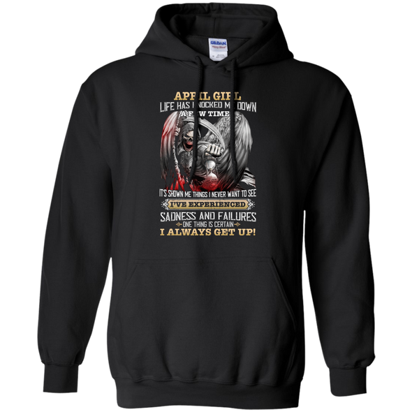 Skull Print **April Born Girl Always Get Up** Shirts & Hoodies