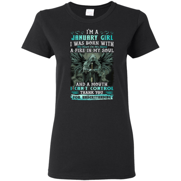 Limited Edition **January Girl Born With Fire In A Soul** Shirts & Hoodie