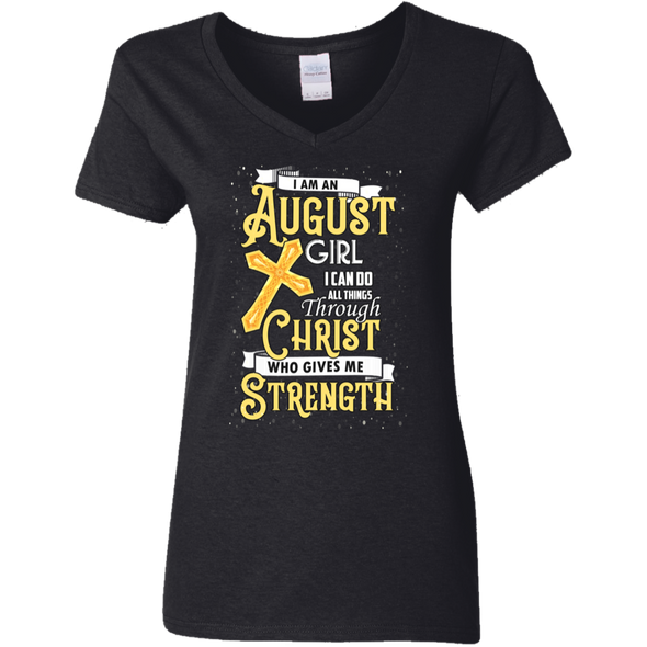 Limited Edition **An August Girl With Jesus Strength** Shirts & Hoodies