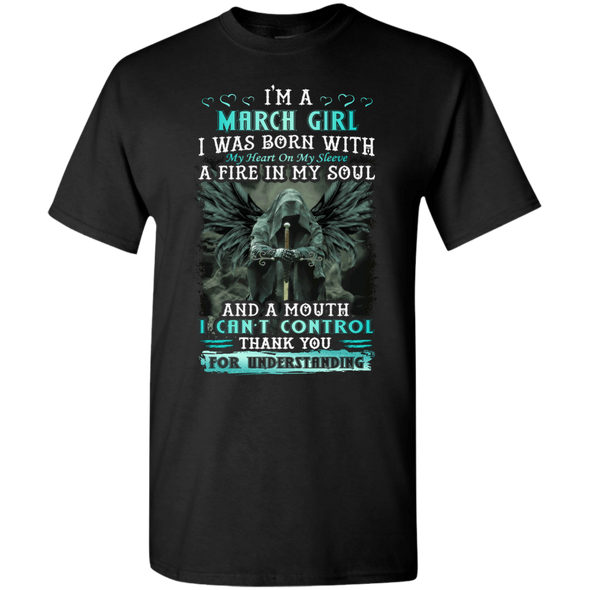 Limited Edition **March Girl Born With Fire In A Soul** Shirts & Hoodie