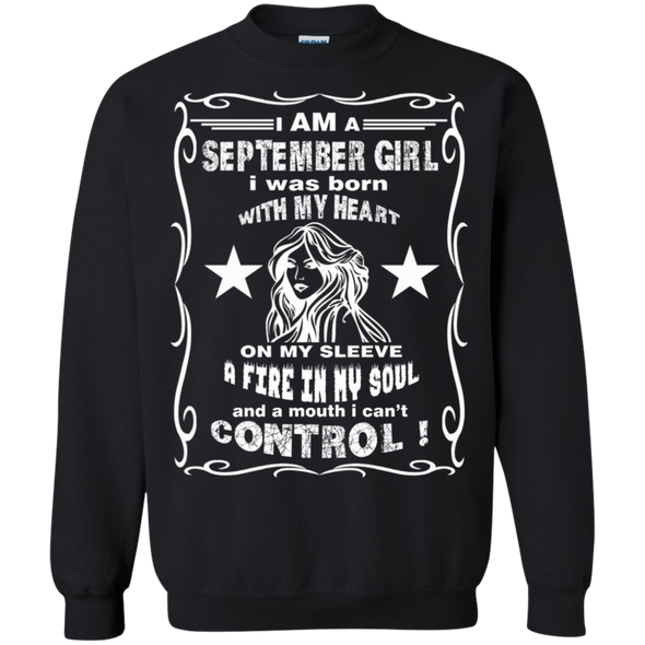 Limited Edition **September Girl Born With Heart On Sleeves** Shirts & Hoodie