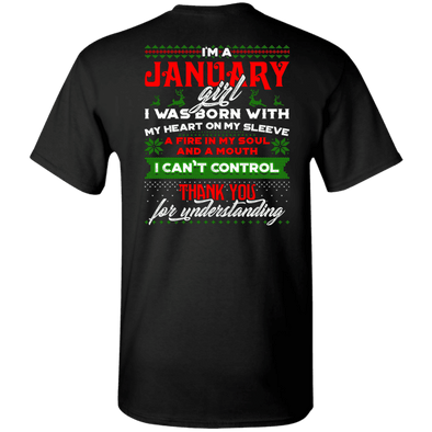 LIMITED EDITION JANUARY GIRL CHRISTMAS BACK PRINT SHIRTS & HOODIES
