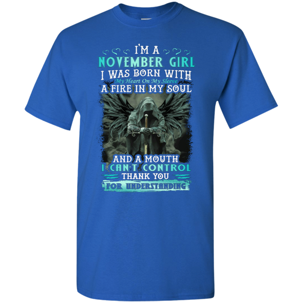 Limited Edition **November Girl Born With Fire In A Soul** Shirts & Hoodie