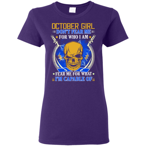 Limited Edition **Don't Fear October Girl** Shirts & Hoodies